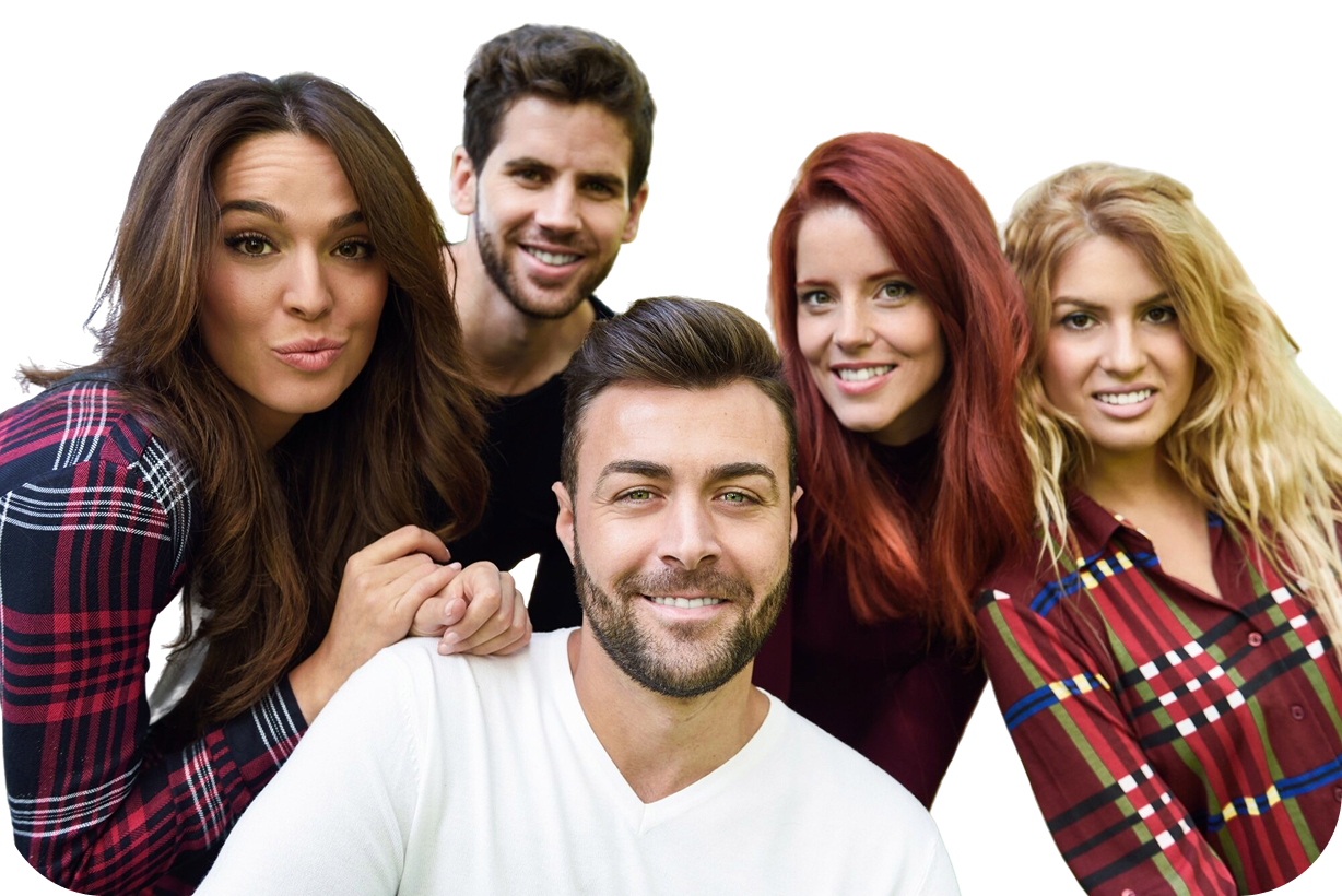 A group of friends from the same community